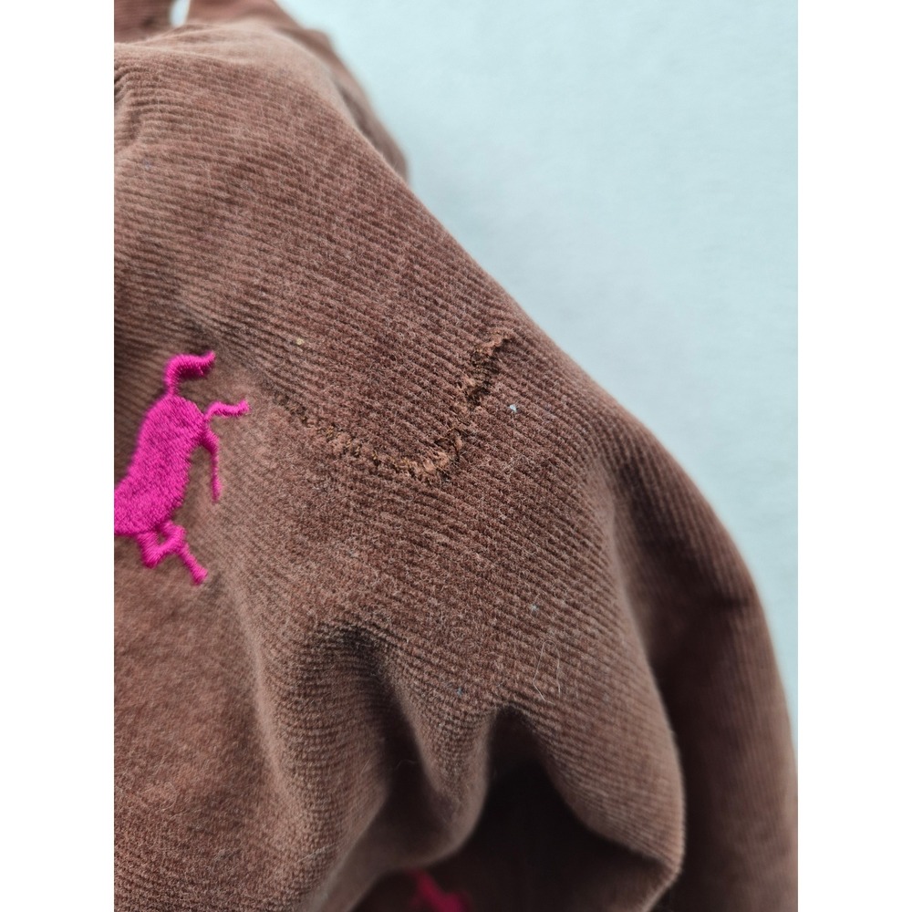 Lilly Pulitzer Brown Corduroy Horse Embroidered Pants Pink Equestrian Size 6 - Picture 12 of 15